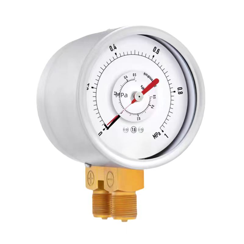 All stainless steel (shock resistant) corrugated pipe differential pressure gauge YCWF (N)